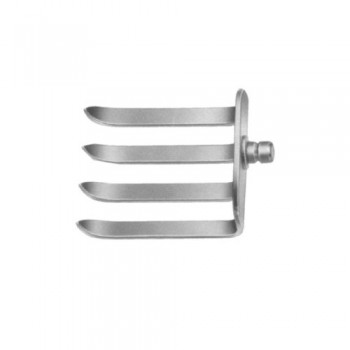 Caspar Lateral Blade Blade with 4 Prongs Stainless Steel, Blade Size 37 x 52 mm